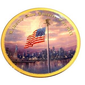 collectible decorative plate light of freedom by thomas kinade A 060